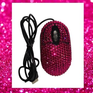 Avon Hot Pink Rhinestone USB Mouse